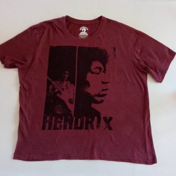 Hendrix Other - Authentic Hendrix burgundy band Tee